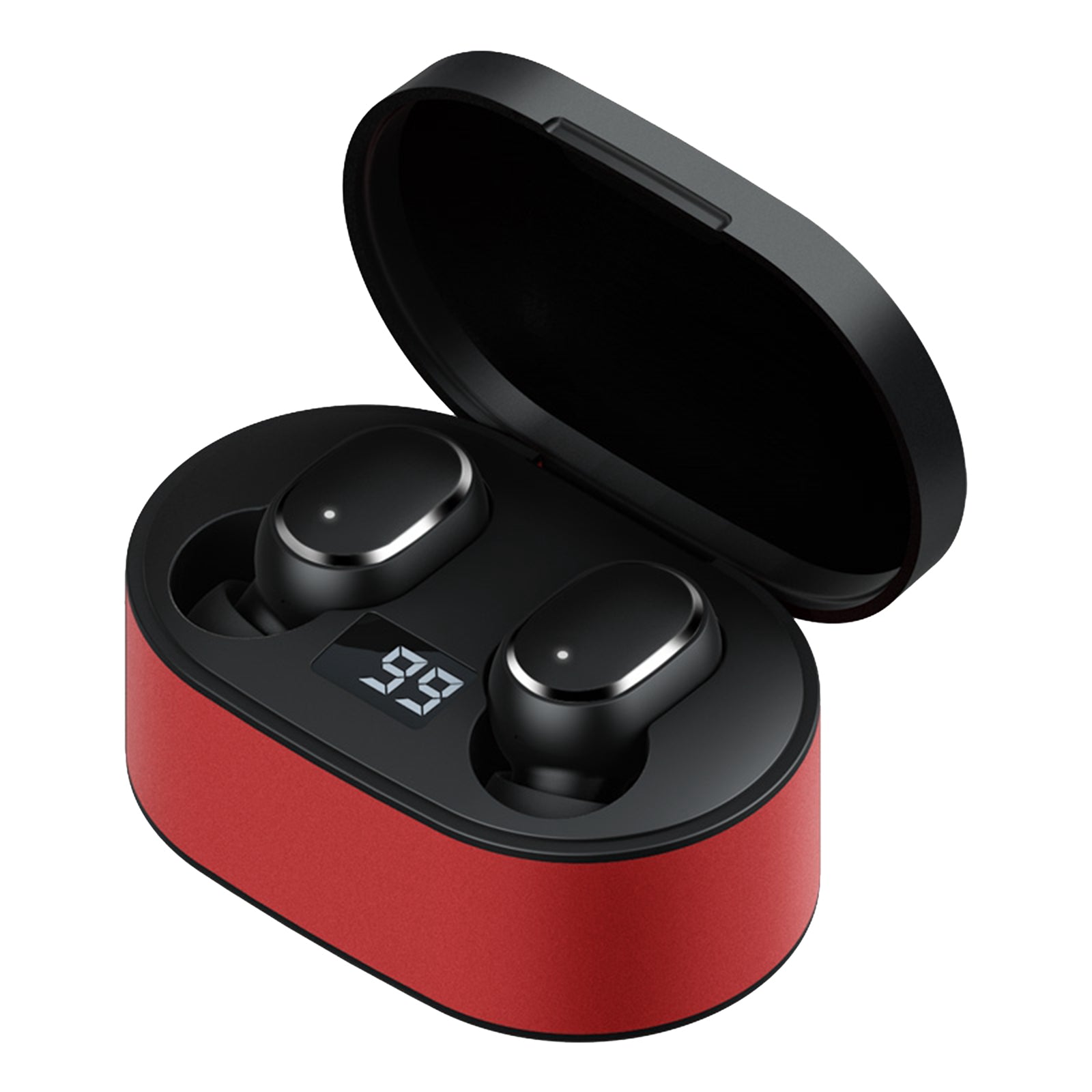 TWS Bluetooth Earphones Wireless Headphone Smart Touch Earbuds Headset Red