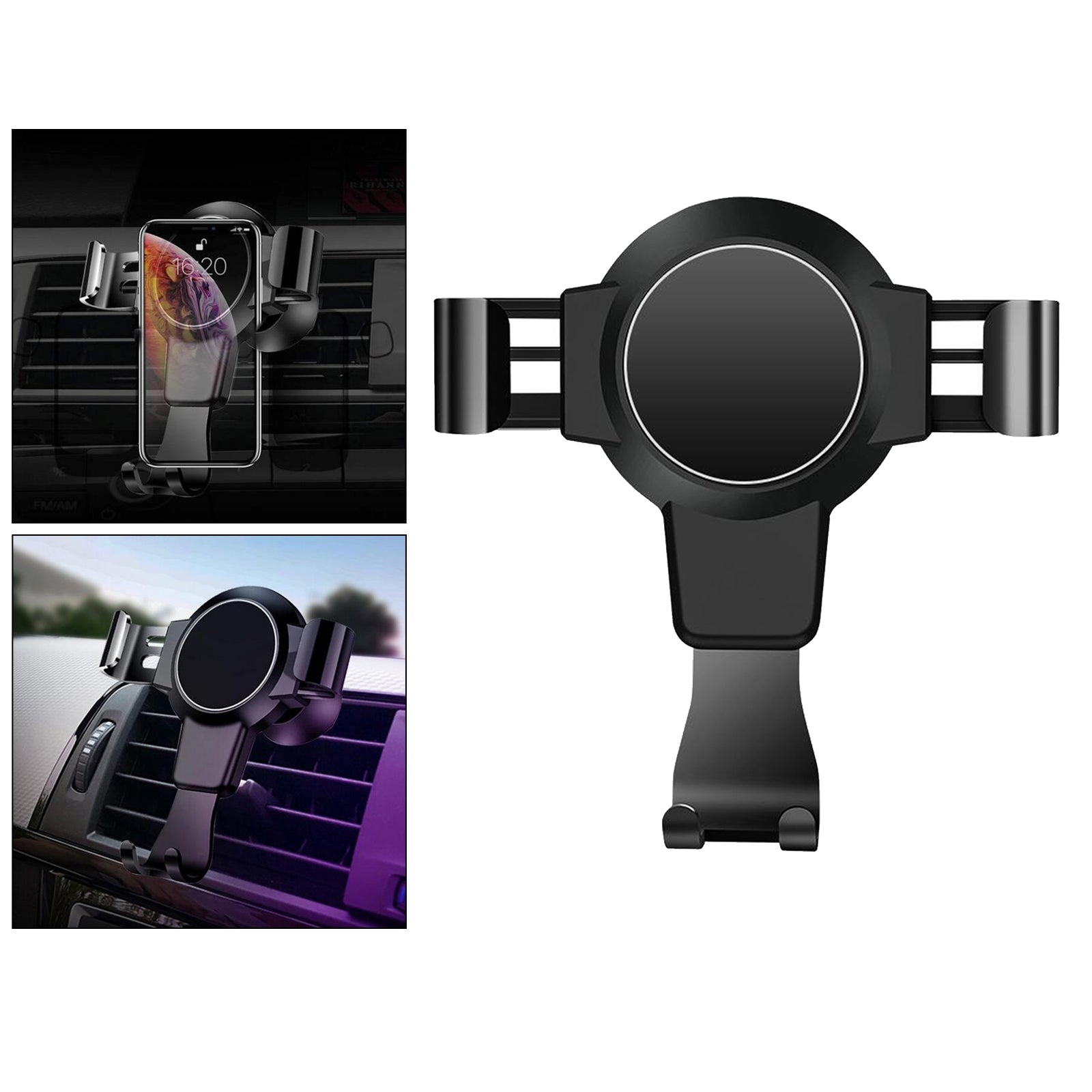 Gravity Phone Holder Air Vent Phone Holder Car Phone Mount Stand Black