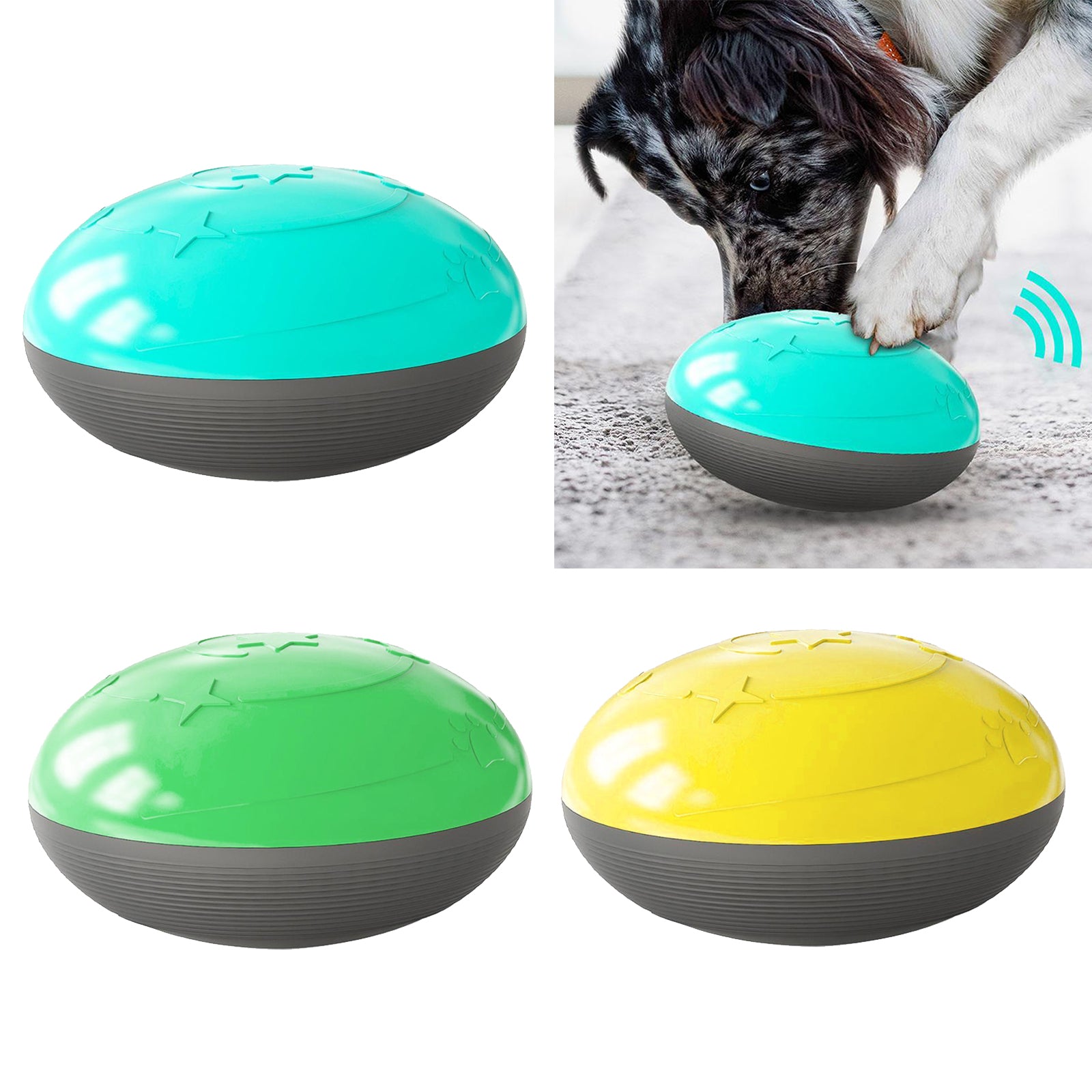 Dog Play Ball Treat Dispenser Pet Cat Interactive Toy Food Dispenser Blue