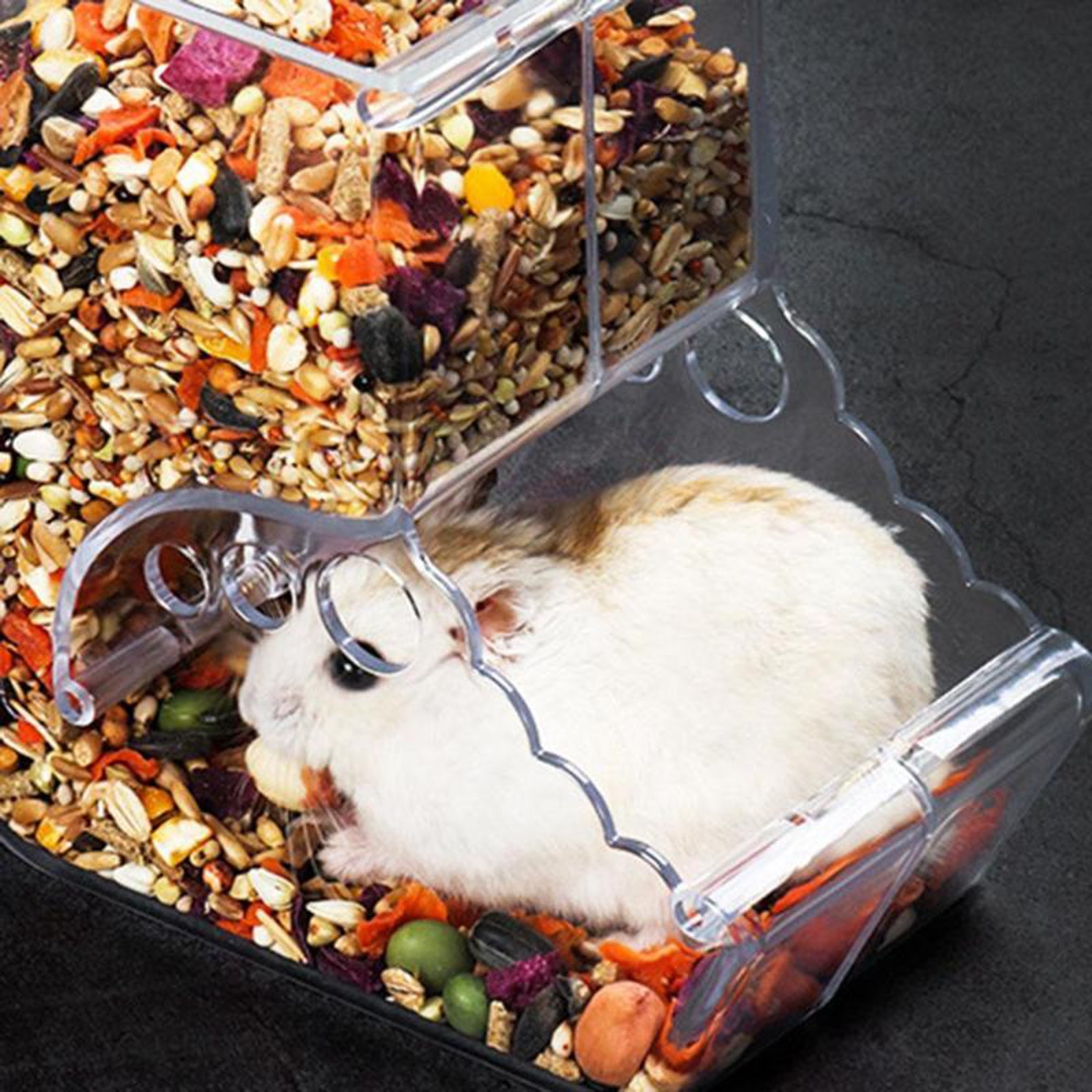 Automatic Hamster Feeder Food Dispenser Dish Bowl Guinea Pig Rabbit B