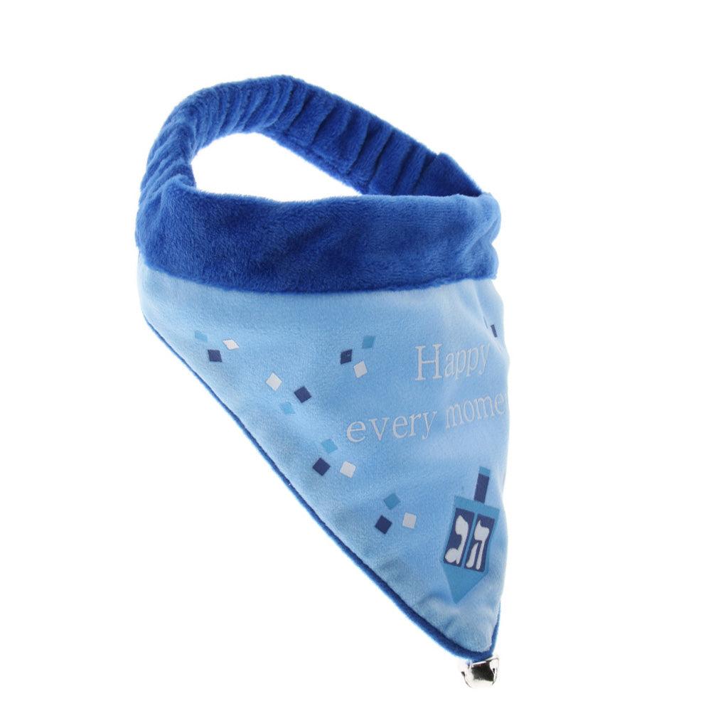 Dog Cat Saliva Towel Triangle Bibs Adjustable Collar Holiday Decor Blue