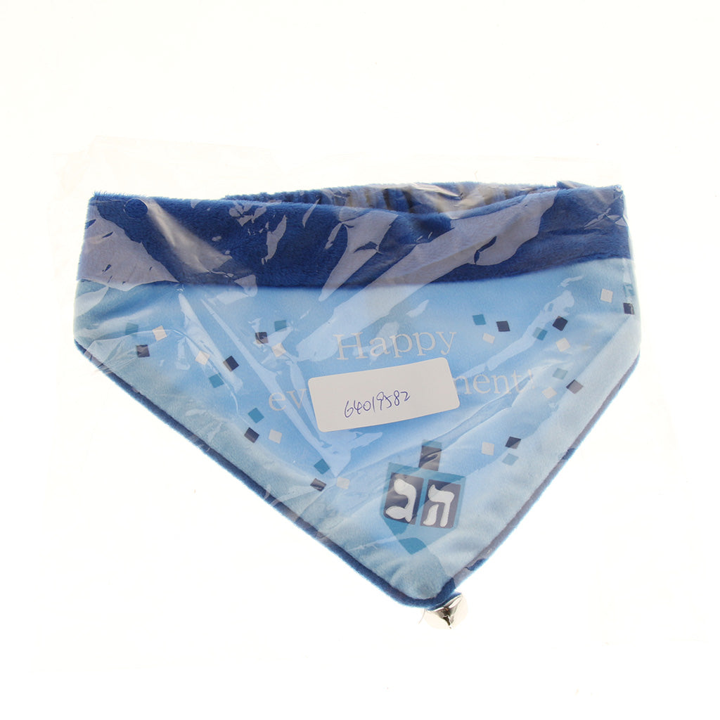 Dog Cat Saliva Towel Triangle Bibs Adjustable Collar Holiday Decor Blue