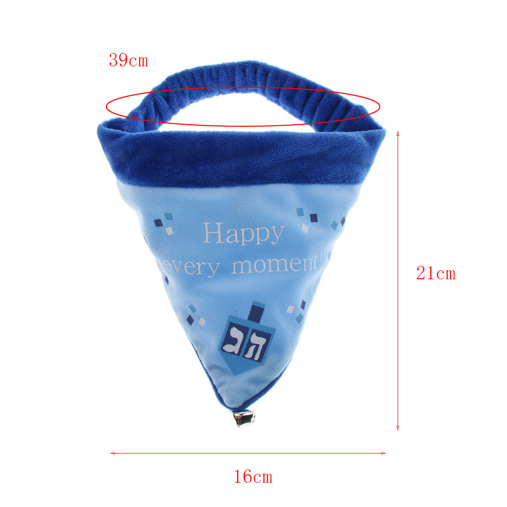 Dog Cat Saliva Towel Triangle Bibs Adjustable Collar Holiday Decor Blue