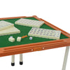 Mini Mahjong Portable Travel Board Game with Foldable Table Light Yellow