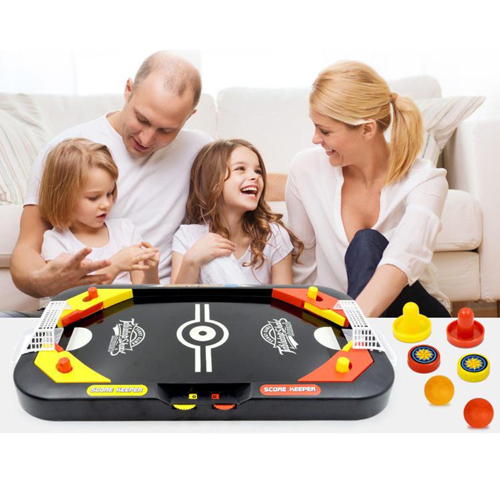 Plastic Desktop Hockey Table Game Portable Hockey Game for Kids and Adults