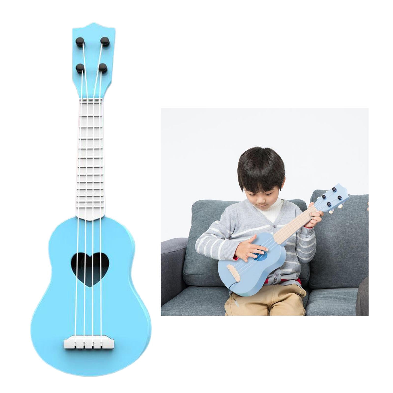 Kids Ukulele Instrument Hawaii Guitar Developmental Music Toy Blue