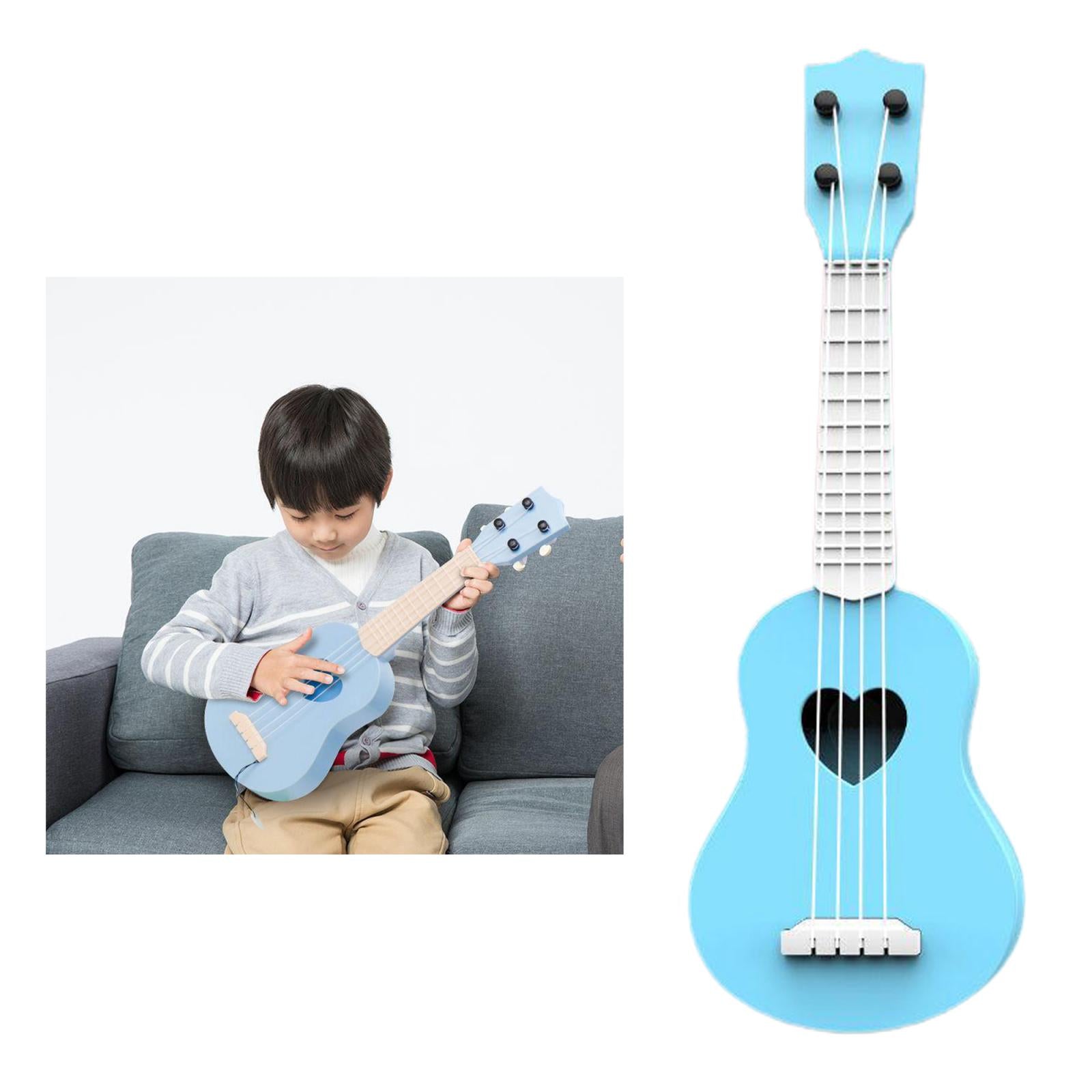 Kids Ukulele Instrument Hawaii Guitar Developmental Music Toy Blue