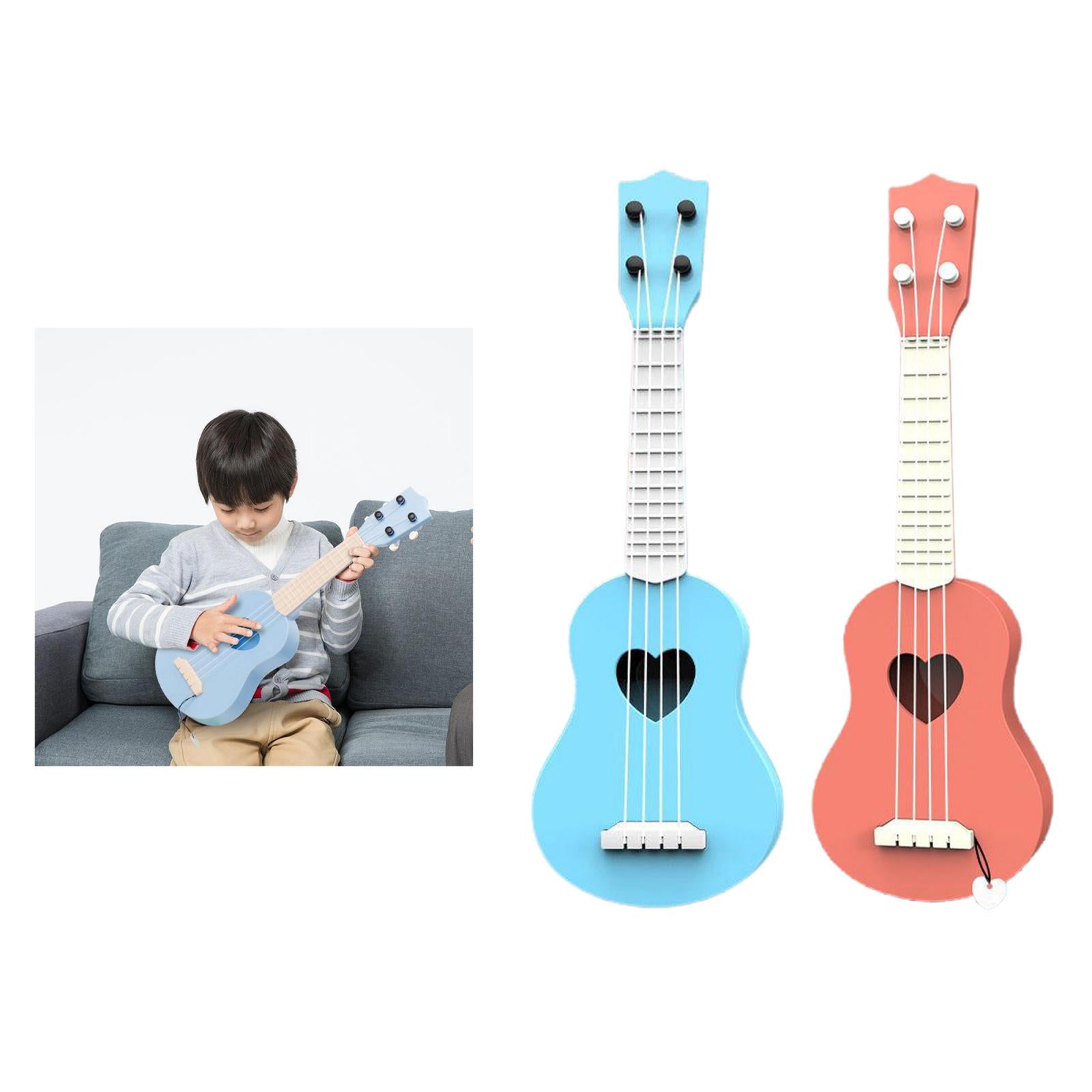 Kids Ukulele Instrument Hawaii Guitar Developmental Music Toy Blue