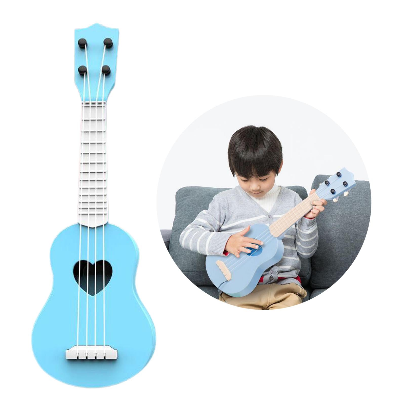 Kids Ukulele Instrument Hawaii Guitar Developmental Music Toy Blue