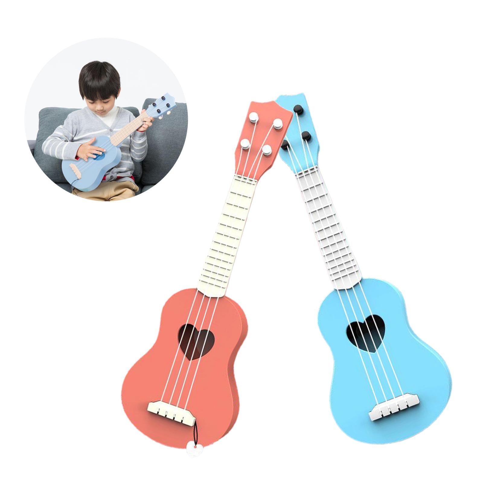 Kids Ukulele Instrument Hawaii Guitar Developmental Music Toy Blue