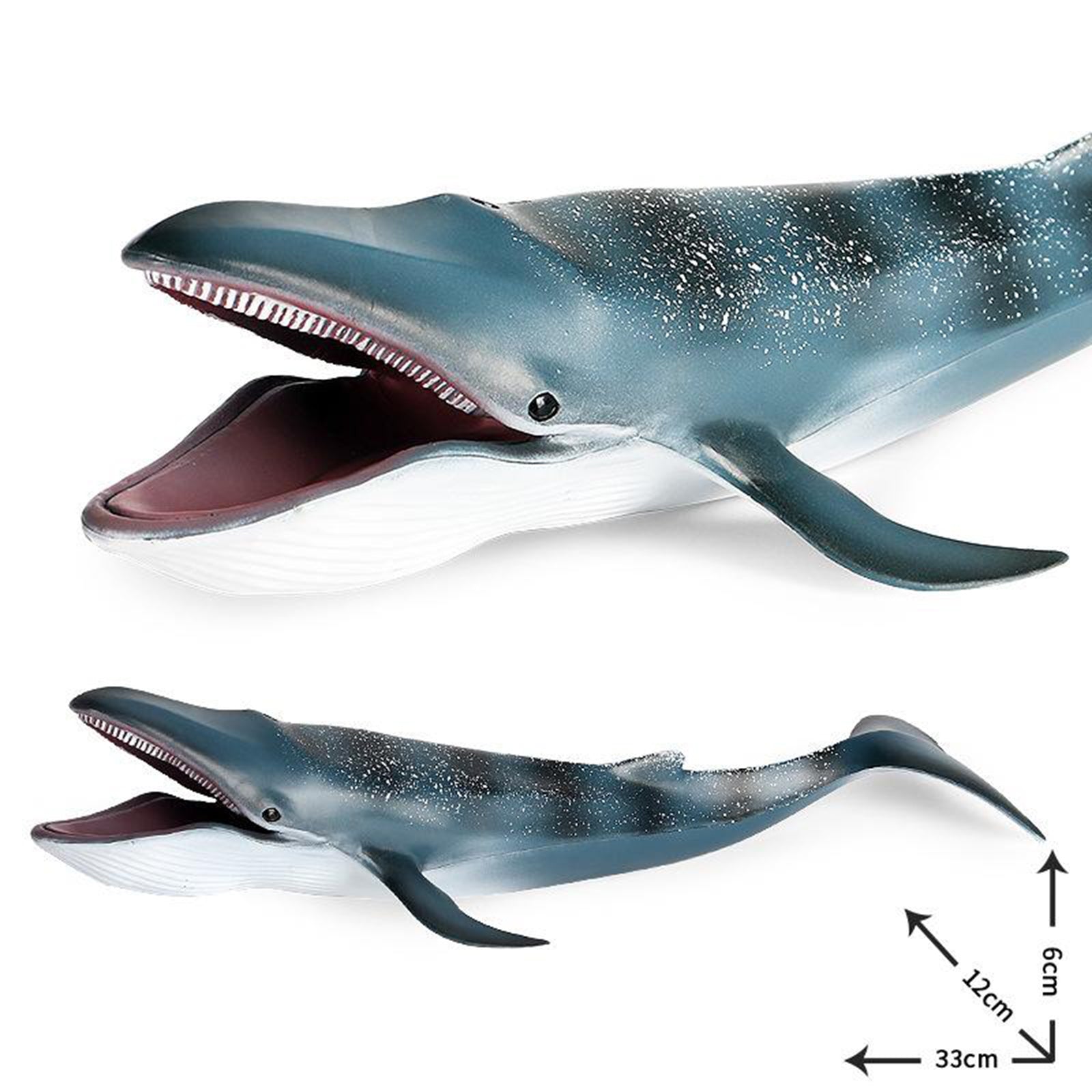 Lifelike Blue Whale Action Figures Sea Animal Creature Model Learning Toy