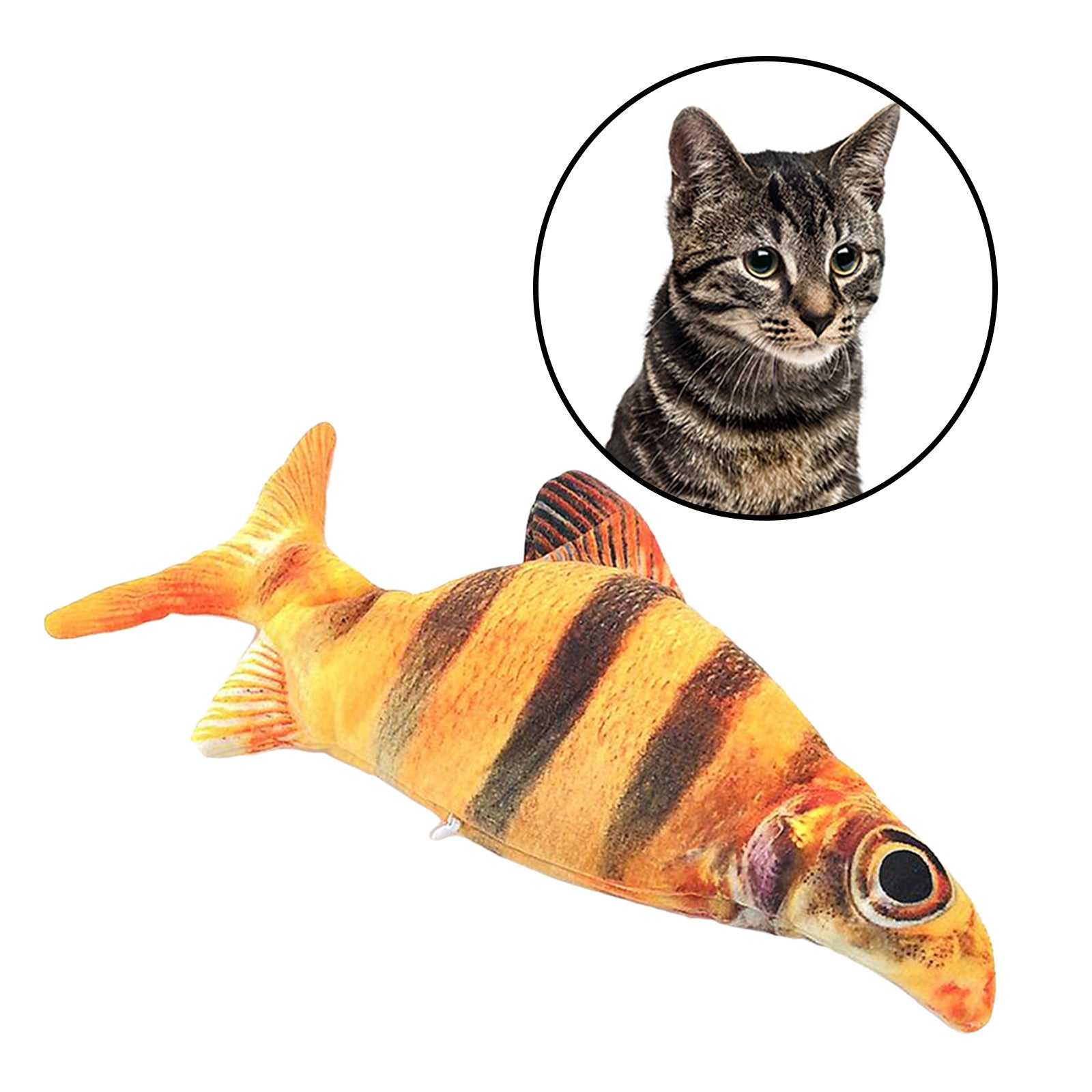 Fish Toy Electric Floppy Fish Cat Dog Toy Moving Wagging Toy Tiger Barb