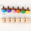 15x Wooden Spinning Top Montessori Intelligence Development Toys Wood