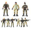 6pcs American Military Soldier Warrior Movable Joint Figure Collection