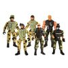 6pcs American Military Soldier Warrior Movable Joint Figure Collection