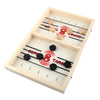 Wooden Desktop 2 in 1 Hockey Game Sling Puck Game Board Game Home Sports Toy S