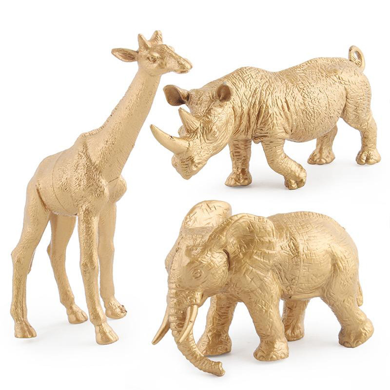 Animal Figures - 7pcs Realistic Golden Action Model Educational Forest Toys