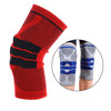 Knee Brace Kneepad Sports Stabilizer Silicone Gel Knees Support Pad Red L