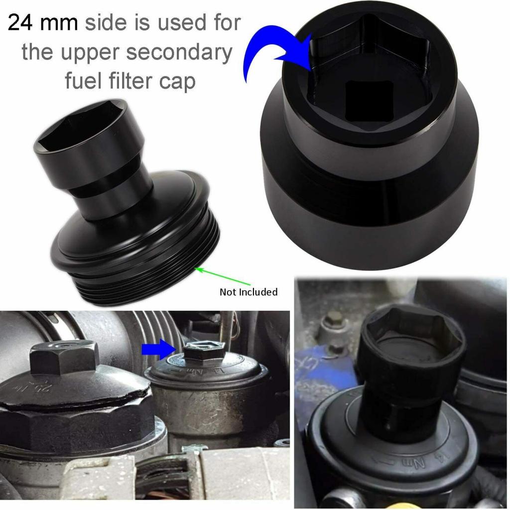 Oil Filter Socket for 2003-2010 6.0L 6.4L Ford Diesel 24mm 36mm