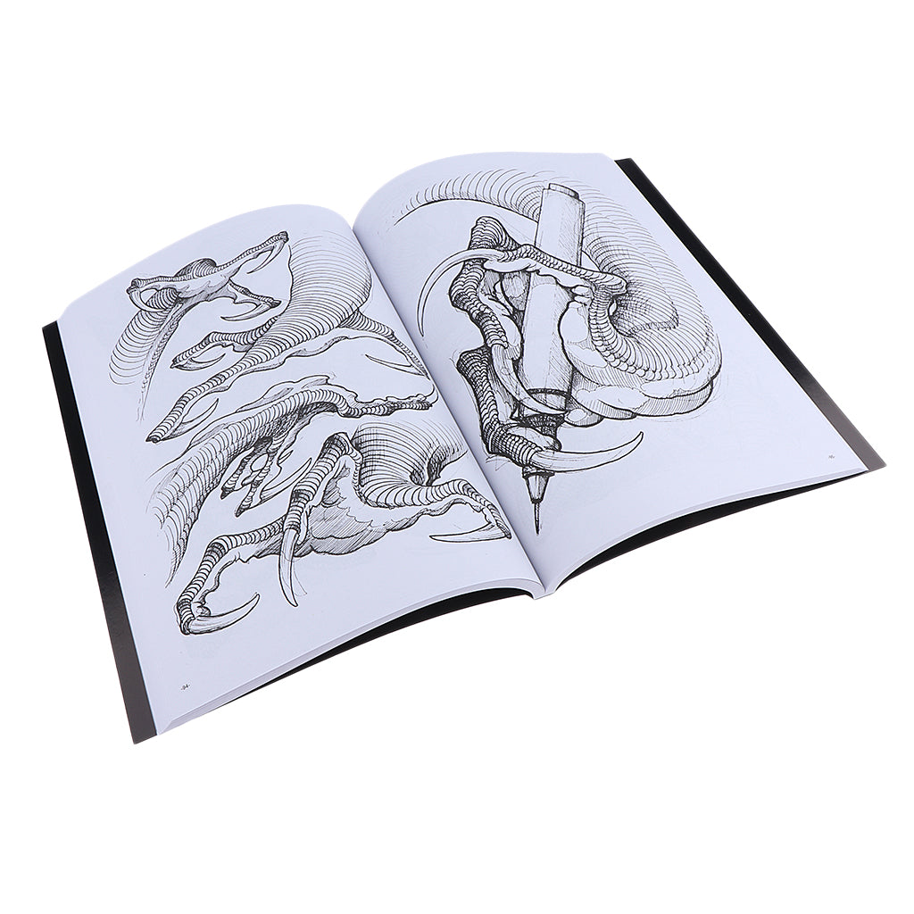 Oriental Body Tattoo Flash Dragon Claw Reference Pattern Manuscripts Book