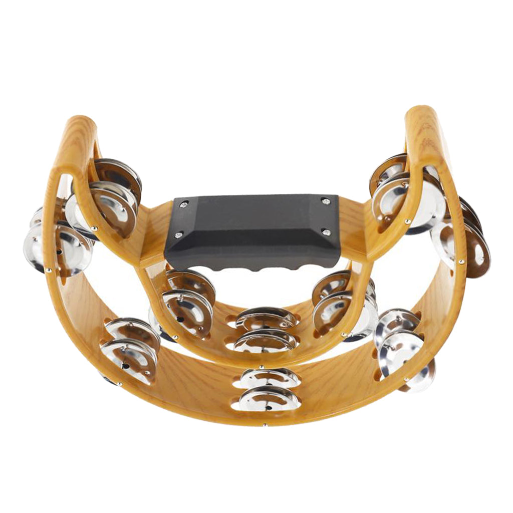 Cutaway Hand Tambourine Double Jingles Adults Children Kids