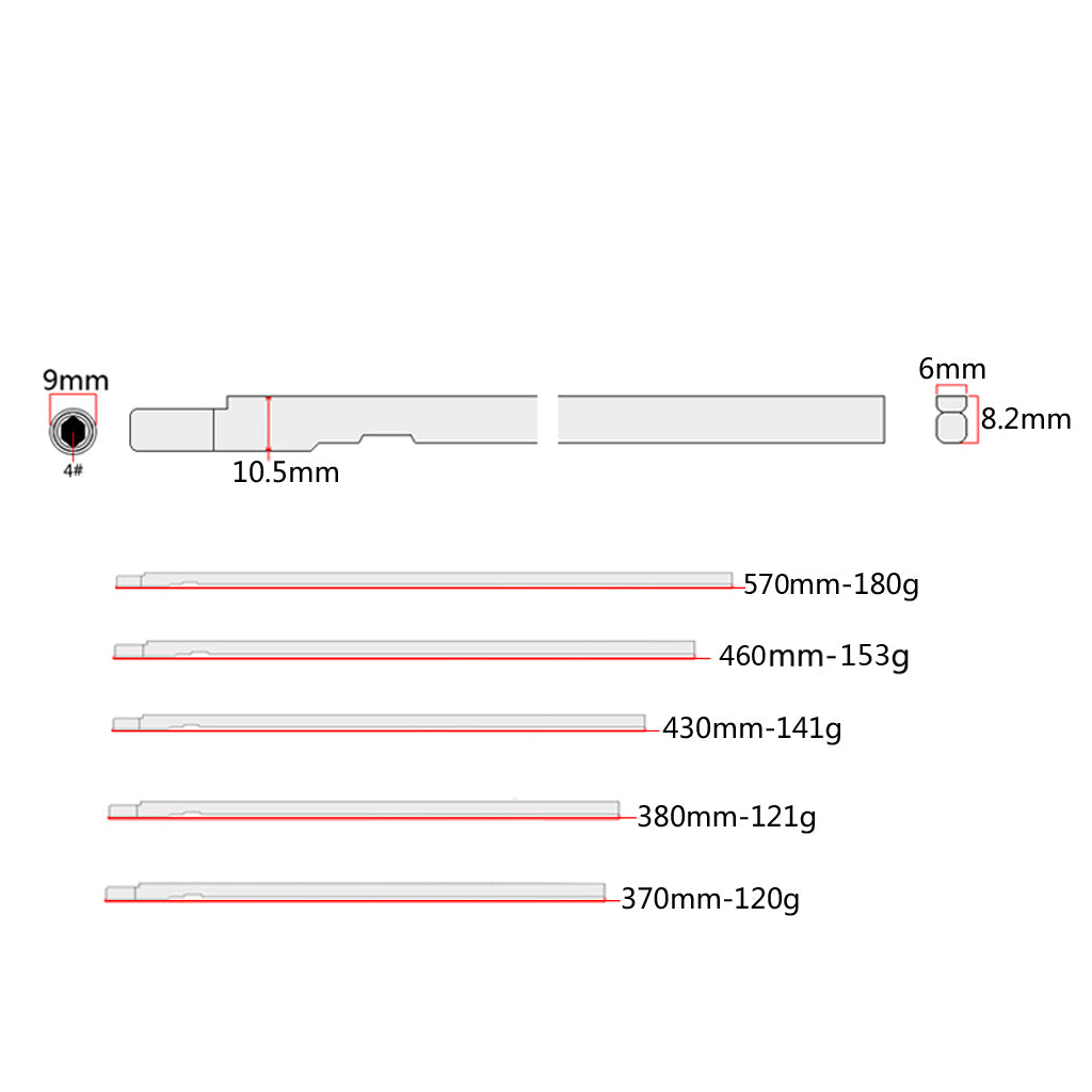 Quality Two Way Dual Action Guitar Truss Rod All Lengths & free wrench 570mm