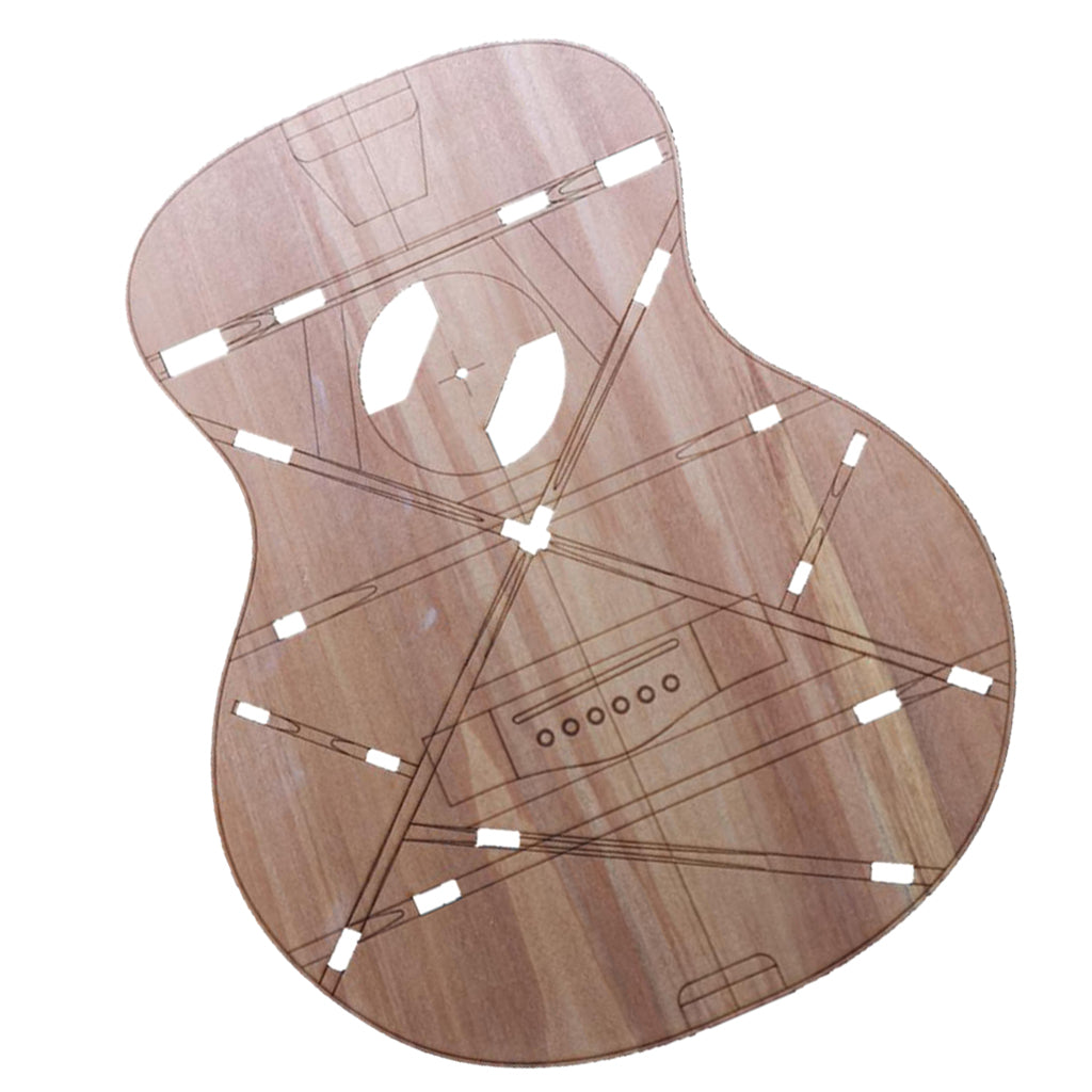 32inch Wooden Folk Guitar Body Template OM Guitar Making Mold Luthier Tool