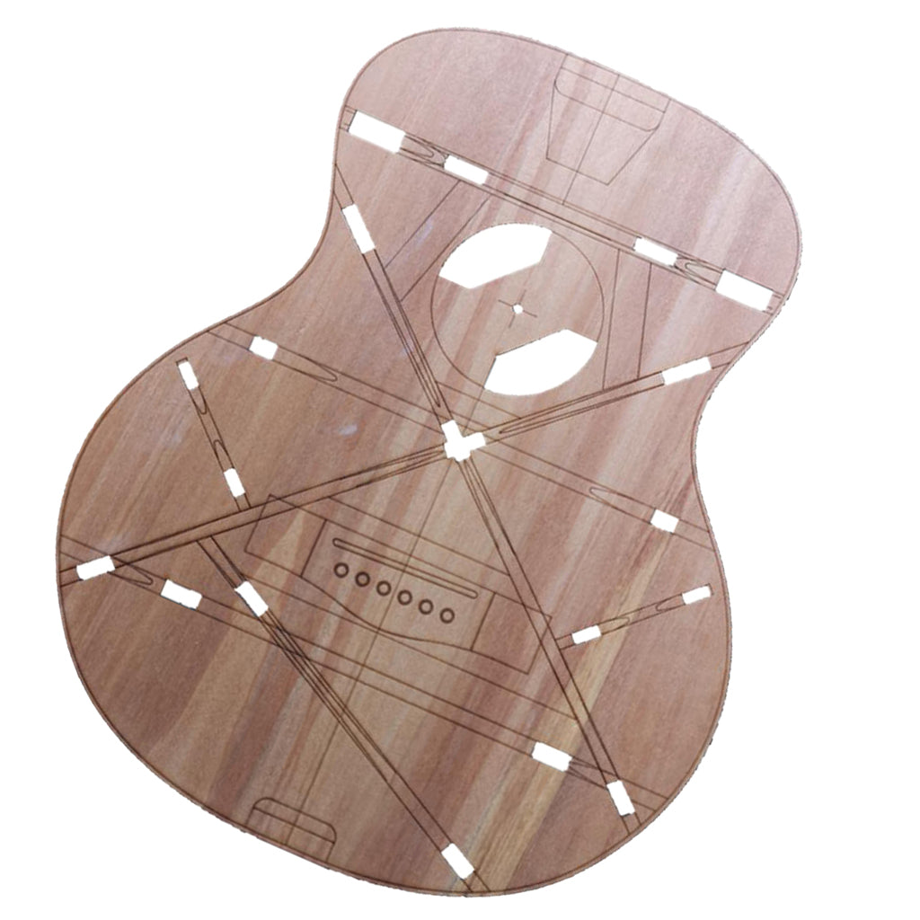 32inch Wooden Folk Guitar Body Template OM Guitar Making Mold Luthier Tool