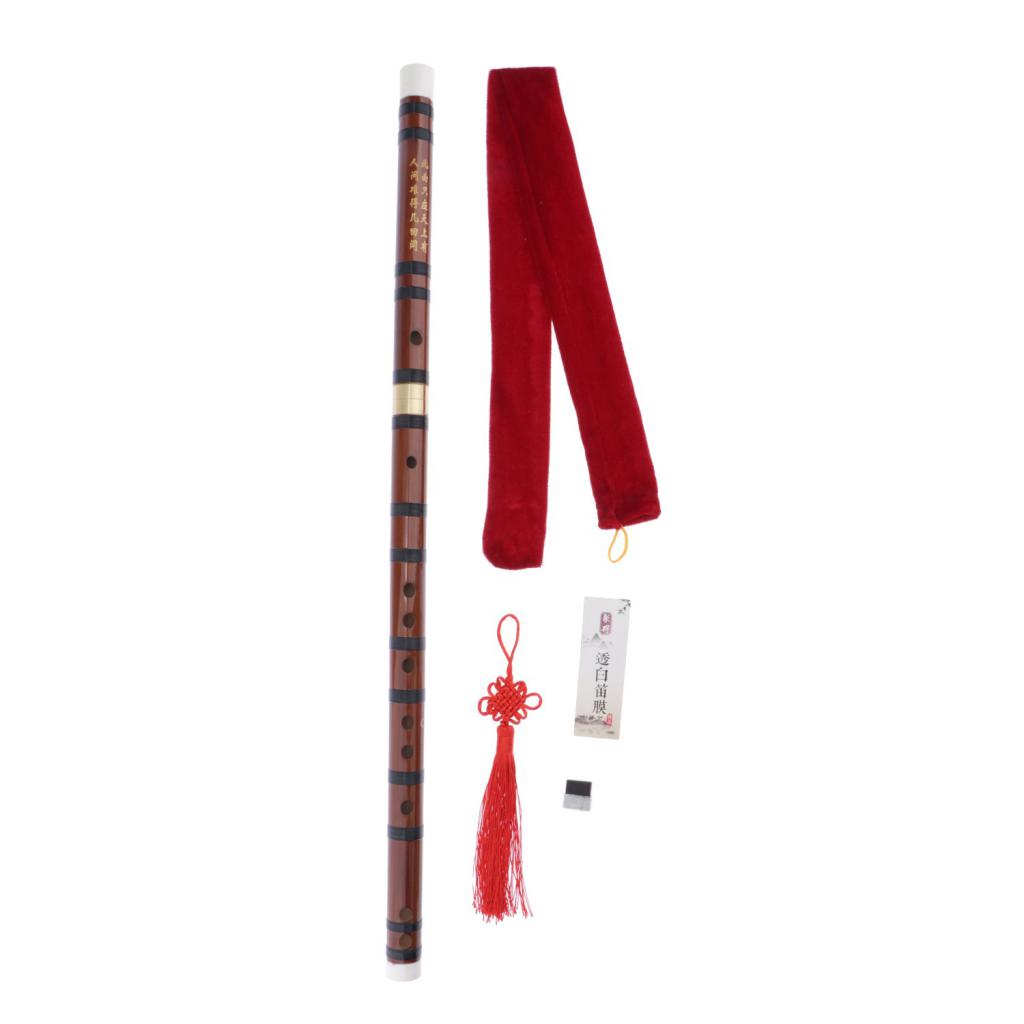 Professional Chinese Bitter Bamboo Flute Dizi Woodwind Instrument C Key