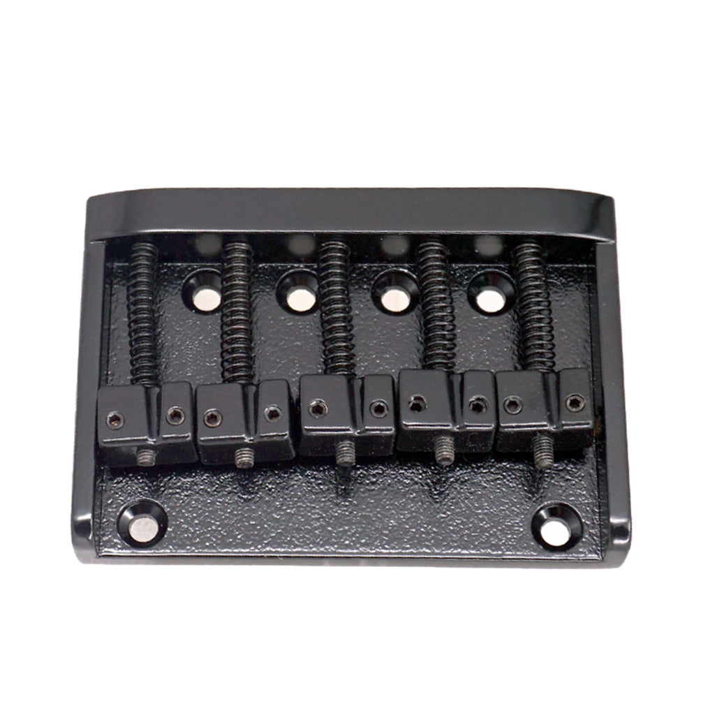 83mm 5 String Electric Bass Bridge with 6 Screws & 1 Wrench Black