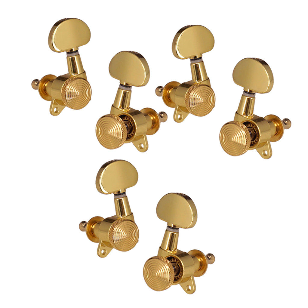 Guitar Lock Gear Tuners Tuning Pegs Machine Heads 3R3L for Folk Guitar Gold