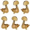 Guitar Lock Gear Tuners Tuning Pegs Machine Heads 3R3L for Folk Guitar Gold