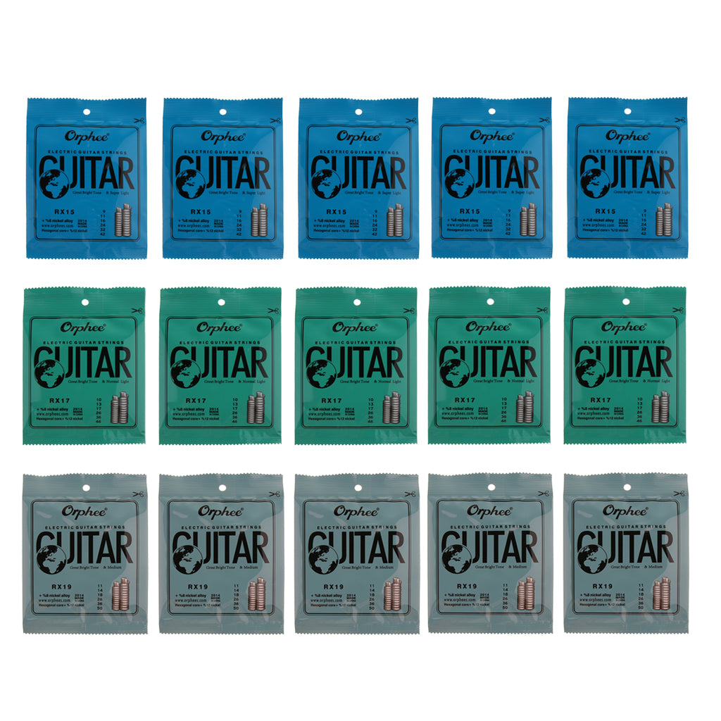 5 Packs Electric Guitar String Set Guitar Replacement Accessory RX15