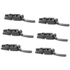 6 Pcs Tremolo Bridge Locked String Saddle for Electric Guitar Parts Black