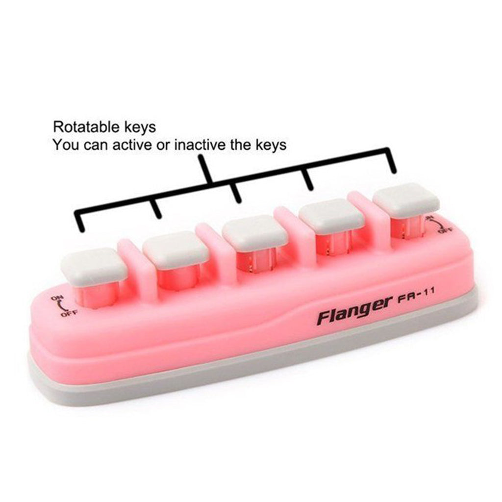 Flanger FA-11 Piano Hand Finger Exerciser Tension Training Trainer Pink