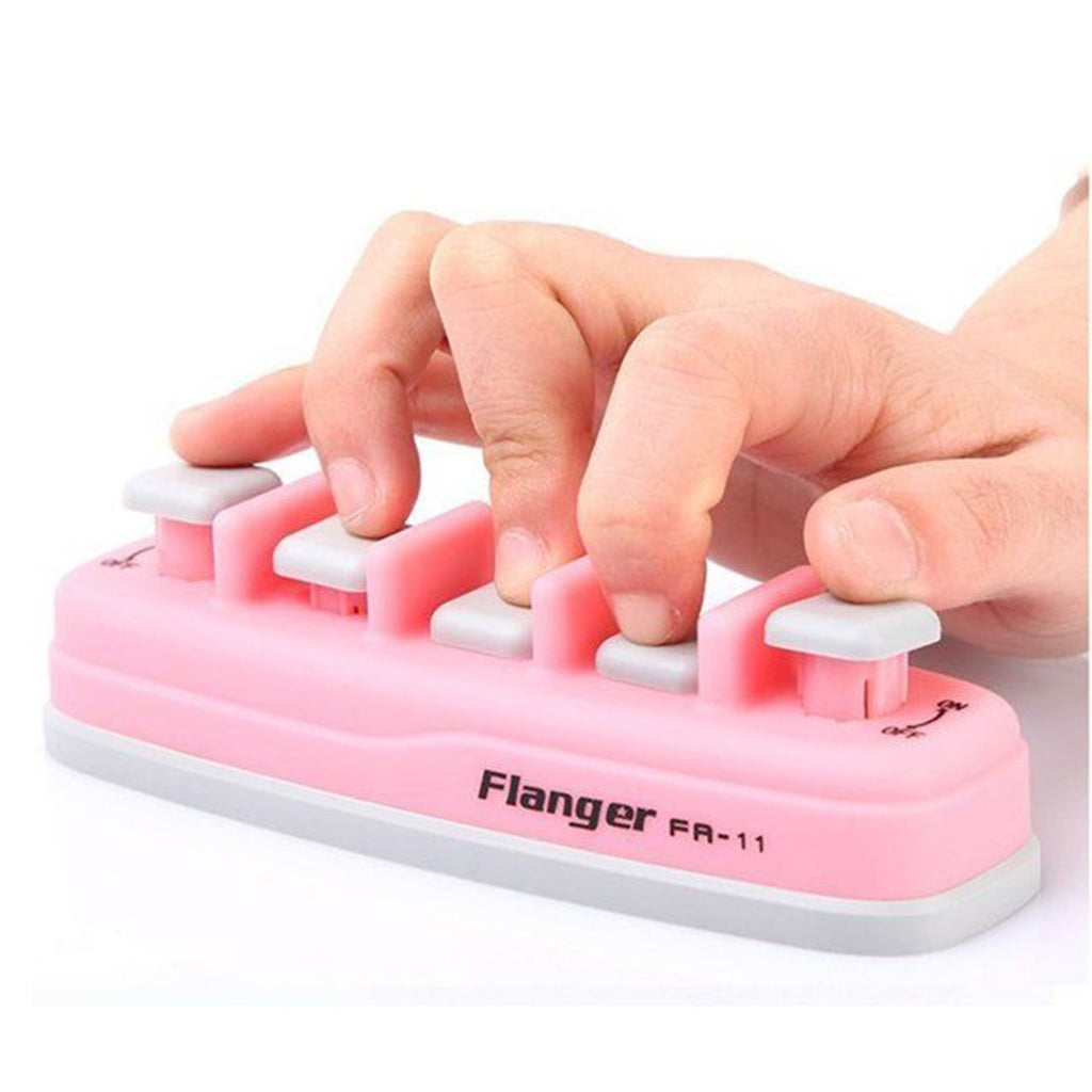 Flanger FA-11 Piano Hand Finger Exerciser Tension Training Trainer Pink