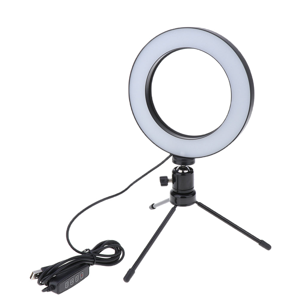 6inch 16cm LED Ring Fill Light + Tripod with Phone Mount + Bluetooth Remote