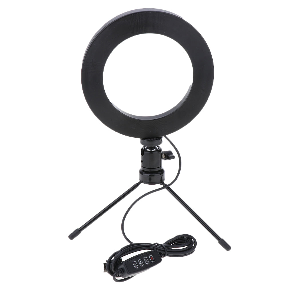 6inch 16cm LED Ring Fill Light + Tripod with Phone Mount + Bluetooth Remote