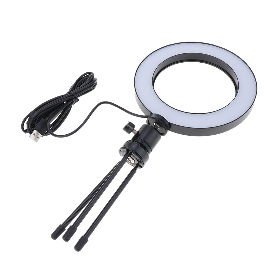 6inch 16cm LED Ring Fill Light + Tripod with Phone Mount + Bluetooth Remote