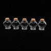 5 Pieces Mini Cork Stoppers DIY Decor Glass Bottle Wishing Vials Heart Shape