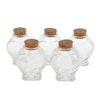 5 Pieces Mini Cork Stoppers DIY Decor Glass Bottle Wishing Vials Heart Shape