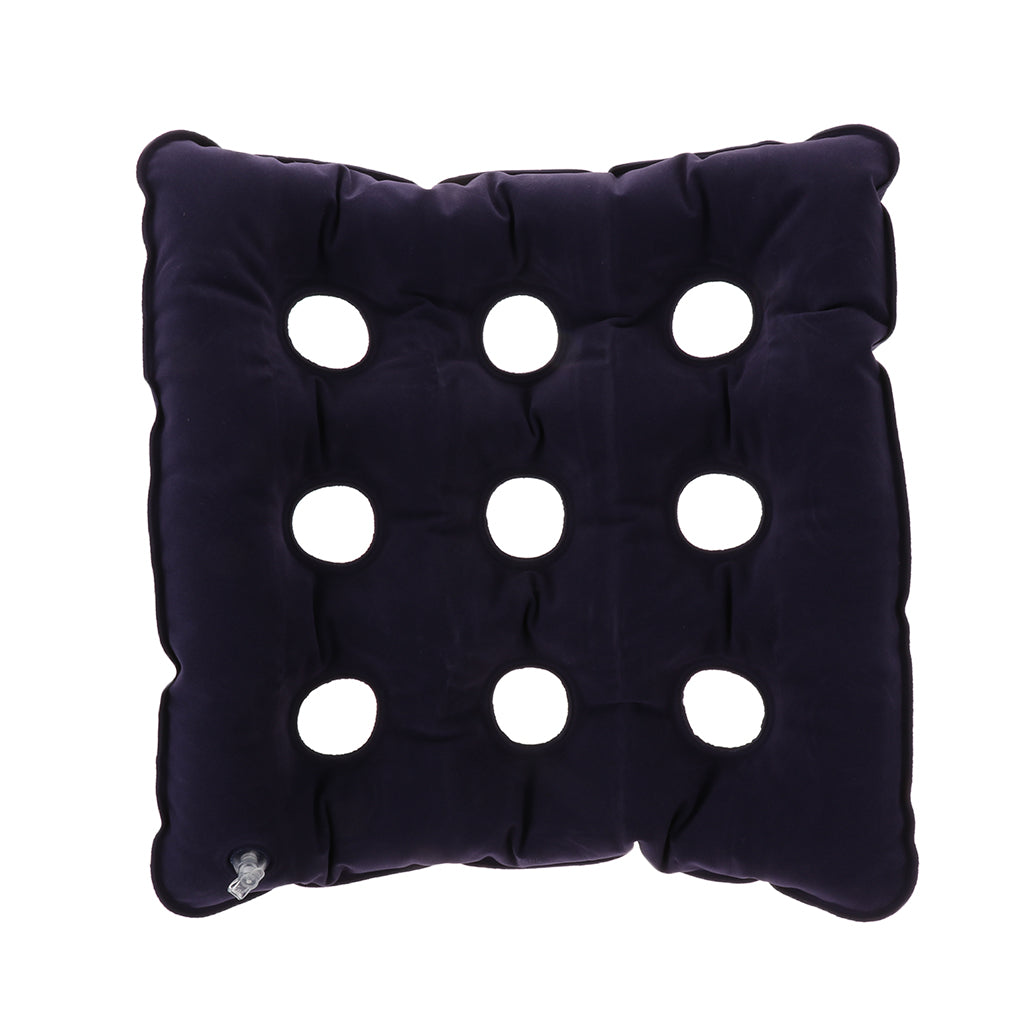 Air Inflatable Seat Cushion For Tailbone Plane Travel Chair Sofa Dark Blue