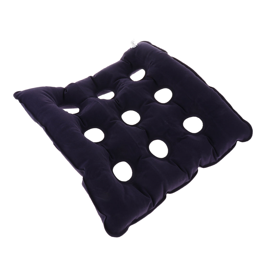 Air Inflatable Seat Cushion For Tailbone Plane Travel Chair Sofa Dark Blue