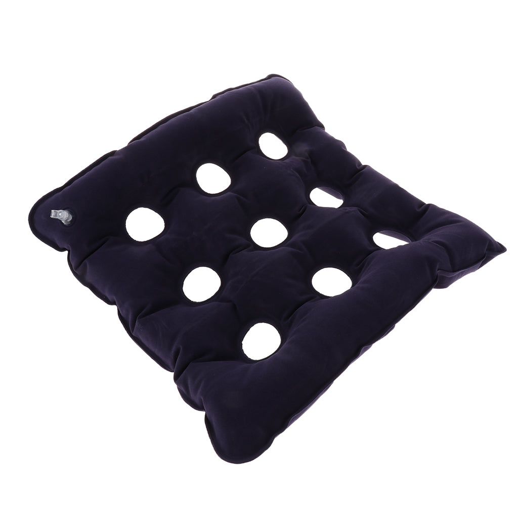 Air Inflatable Seat Cushion For Tailbone Plane Travel Chair Sofa Dark Blue