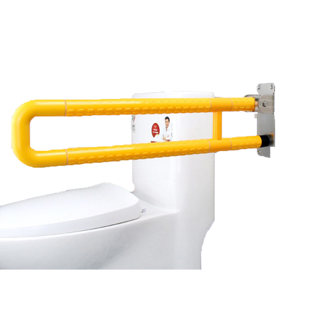 Stainless Steel Folded Safety Grab Bar Toilet Hand Rails for Bathroom Yellow