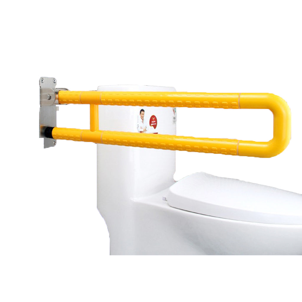 Stainless Steel Folded Safety Grab Bar Toilet Hand Rails for Bathroom Yellow