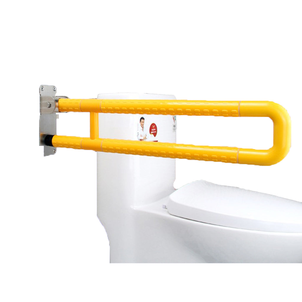 Stainless Steel Folded Safety Grab Bar Toilet Hand Rails for Bathroom Yellow