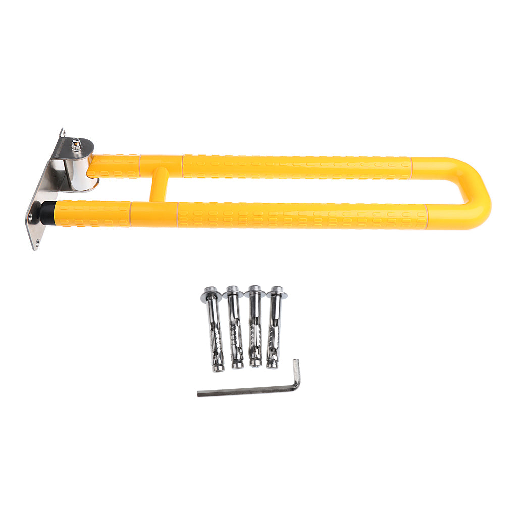 Stainless Steel Folded Safety Grab Bar Toilet Hand Rails for Bathroom Yellow