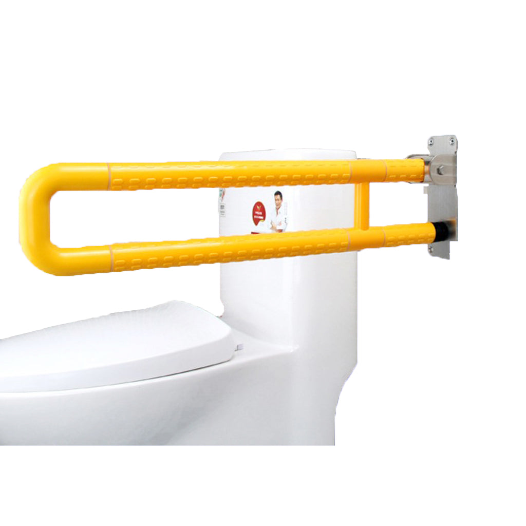 Stainless Steel Folded Safety Grab Bar Toilet Hand Rails for Bathroom Yellow