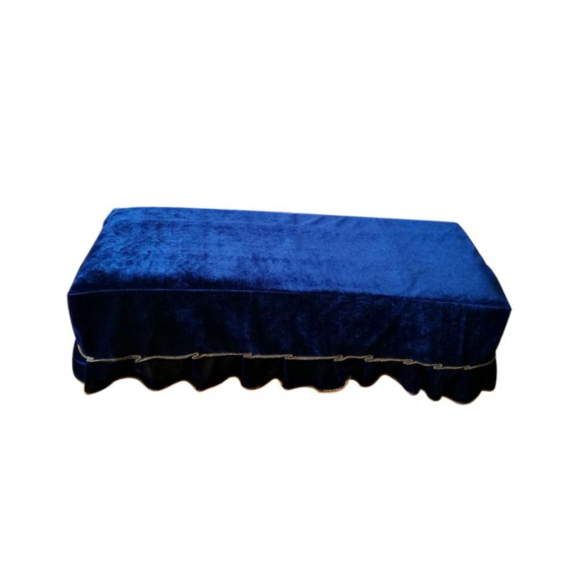 Universal Piano Stool Chair Bench Protective Cover Slipcover Blue 2-Seater